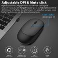 Rechargeable Wireless Mouse Dual Modes Bluetooth-compatible 2.4G USB Silent Ergonomic Mice For Laptop Pad Tablet Macbook Mause. 