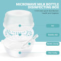 Microwave Steam Sterilizer for Baby Bottles Temperature Nipple Sterilizer Bottle Holder Storage Box Baby Bottle Warmer BPA Free.