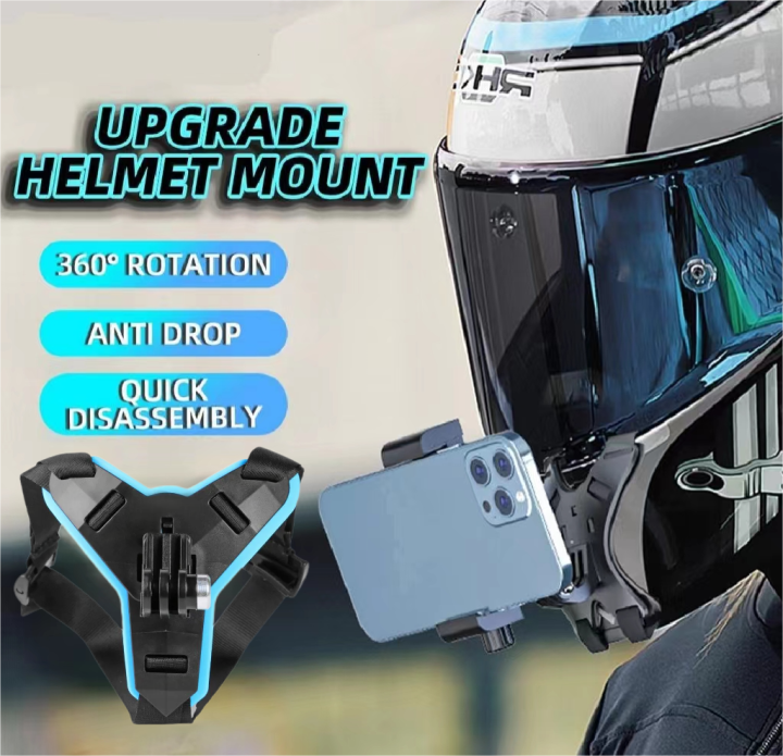 Helmet Holder Helmet Accessories Motorcycle Riding Mobile Phone Holder Sports Camera Chin Holder