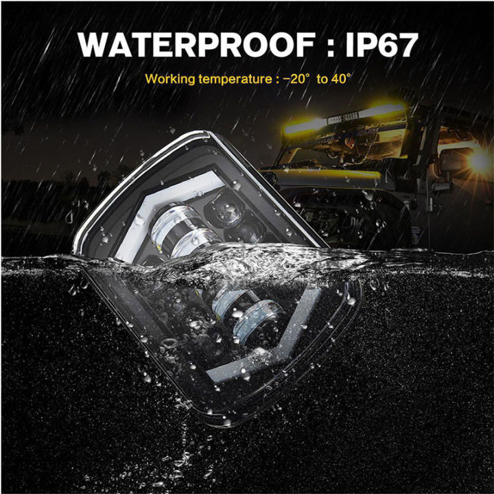 5x7%204x6%20Square%207Inch%20LED%20Headlight%2055W%20Led%20Headlamp%20Hi/Low%20Turn%20Signal%20for%204x4%20Suzuki%20Samurai%20Jeep%20Wrangler%20Off%20Road%20-%20Image%205