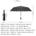 umbrella 10 or 8ribs Automatic Open and Close Windproof Folding Umbrella for Men Women Portable Umbrellas for Rain and Sun Protection Three Steps Folding Umbrella with Cover. 