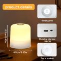 1pc LED bedside lamp, touch switch, temperature and light color conversion, infinitely adjustable brightness, soft lighting. 