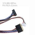 Universal 1ch 6bit 40pins lvds cable 300mm LP140WH1 screen cable 0.5mm Pin Pitch for LED Screen. 