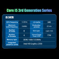 Used Original Intel Core i5 3470 LGA 1155 Processor 3.20GHz 5GT/S 6MB L3 Socket 1155 I5-3470  CPU Support B75 Motherboard. 