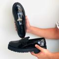 Black Shine Men's shoes Unique Design. 