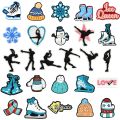 26Pcs Ice Skating Shoe Charms, PVC Sports Decorations Charms for Shoes, Sandals, Bags,  for Birthday, Holiday, Party. 