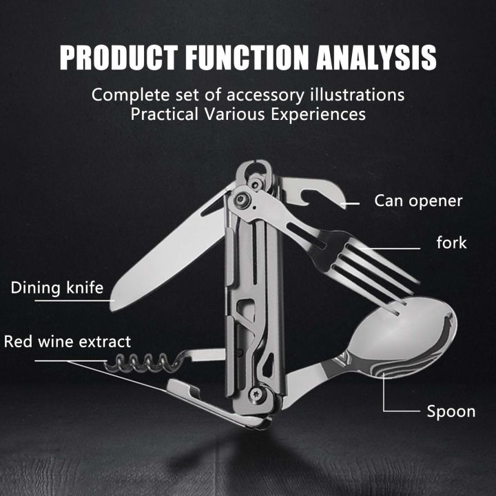 Outdoor Portable Folding Cutlery Set Spoon Fork Knife Compact Camping Picnic Travel Utensils Lightweight