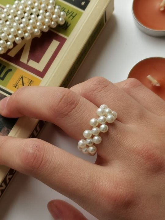 Pearl Beaded Ring