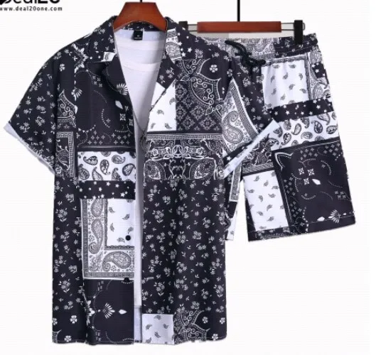 Men's%20Summer%20short%20sleeve%20printed%20shirt%20&%20short%20beach%20wear%20%20linen%20-%20Image%202