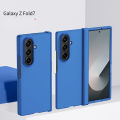 PC Skin Texture Hard Shell Phone Case for Samsung Galaxy Z Fold 7 6 5 3 4 ZFold7 with Hinge Protection Cover.