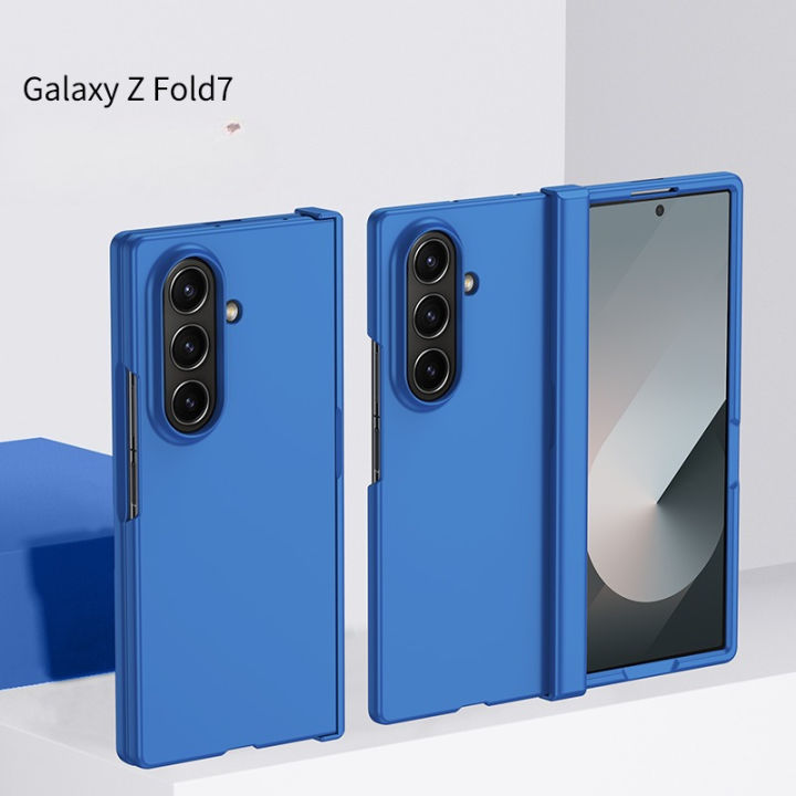 PC%20Skin%20Texture%20Hard%20Shell%20Phone%20Case%20for%20Samsung%20Galaxy%20Z%20Fold%207%206%205%203%204%20ZFold7%20with%20Hinge%20Protection%20Cover%20-%20Image%202