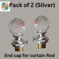 End Cap for curtain pipe 1inch, diamond shape, Golden, silver & brown color available. pack of 2. 