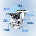 4PCS 2 Inch Heavy Duty Furniture Caster Soft  Universal Wheel Swivel Caster Mute Trolley Wheel With/Without Brake. 