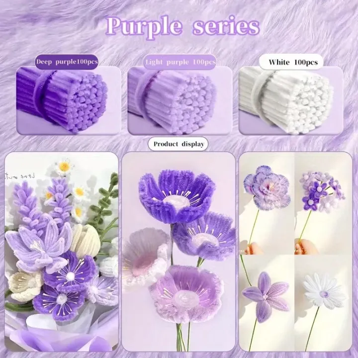 Chenille%20Stems%2030cm%20Pipe%20Cleaners%20Craft%20Supplies%20DIY%20Art%20Handmade%20Flower%20Making%20-%20Image%202