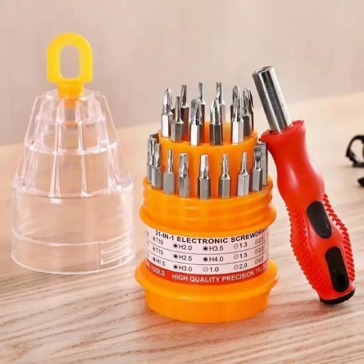 31 in 1  Repair Tools Kit for Tablet PC Cameras Watches Glasses Laptop | Screw Driver Bit Set | Precision Torx Driver set | Electronic Precise Manual ScrewDriver Tool Set | Mini Disassembly Mobile Phone Opening Tool | CRV BITS Holder