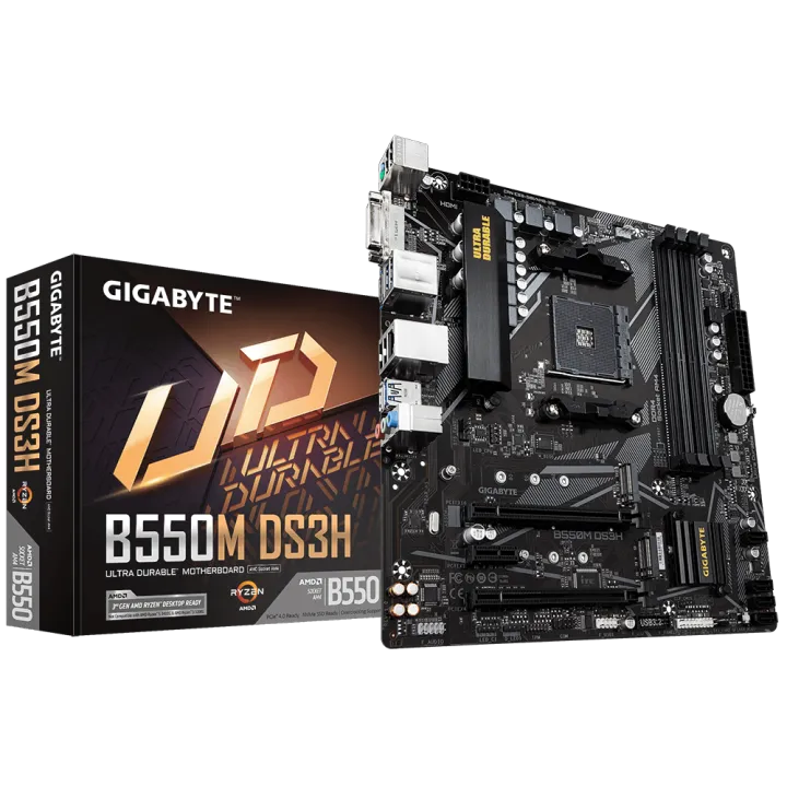 GIGABYTE%20New%20B550M%20DS3H%20Micro-ATX%20AMD%20B550%20DDR4%204733(O.C.)MHz%20M.2%20USB%203.2%20128G%20%20Double%20Channel%20Socket%20AM4%20Motherboard%20-%20Image%202
