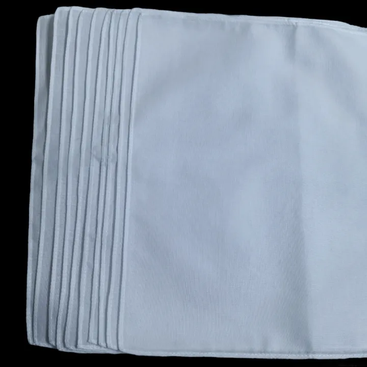 10pcs%20100%25%20Cotton%20White%20Handkerchiefs%20Square%20Super%20Soft%20Washable%20Hanky%20Chest%20Towel%20Pocket%20Square%20Hanky%20DIY%20Accessories%2028x28cm%20-%20Image%206