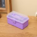 2/3 Layers Foldable Large Capacity Storage Box Multifunctional Plastic Portable Makeup Hairpin Organizer Nail Art Jewelry Box. 