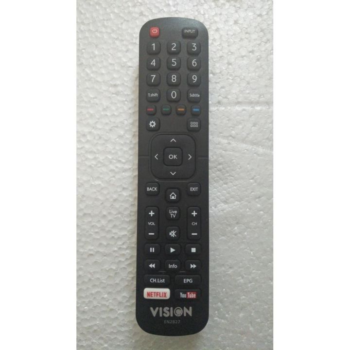Vision Plus Remote Control Original Vision TV Remote Control EN2B27 | Compatible with Vision Smart ...