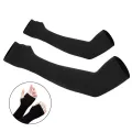1 Pair Summer Finger Sleeve Ice Cool Wearing High Elastic Elbow Spring Outdoor Riding Fingerless Fishing Custom Ice Silk Sleeve. 
