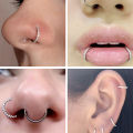 G23 Titanium Piercing Hinged Segment Hoops CZ Stone Nose Rings Ear Cartilage Tragus Helix Earrings Piercing Body Jewelry. 