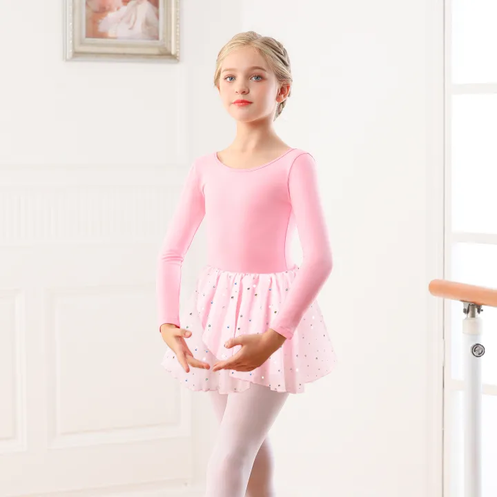 Girls%20Ballet%20Leotards%20for%20Dance%20Camisole%20Dress%20Hollow%20Crisscross%20Back,Shiny%20Skirt%20-%20Image%204