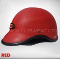 Open face bike cap helmet for men & women- Black, Red, Blue. 