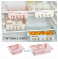 Adjustable Refrigerator Shelf Organizer, Pull-out Storage Drawer for Vegetables, Fruits, and Food, Space Saver for Fridge. 