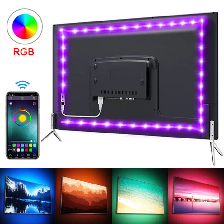 Led Lights for TV RGB Led Strip Light Bluetooth Control 5V USB Led Tape ...