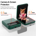 For Samsung Galaxy Z Flip 3 Luxury Mirror Hard PC Camera Protection Anti-drop Buffer Case New Folding Case for Wireless Charging. 