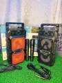 Wireless Portable Karaoke Speaker GTS-1571 With Wired Microphone Support Bluetooth, Mic, FM Radio, TF Memory Card Reader and USB Pen Drive. 