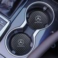 2Pcs Car Water Cup Bottle Holder Anti-slip Pad Mat Soft For Mercedes benz B R G Class GLK GLA C200 E200 C200L S400 E300 GLE S320. 