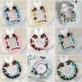 Cute Bunny Ear photo Card Holder DIY Mint Candy Lace Bow Badge Base Kawaii Lolita Portable Itabag inner Decor Photocard Case.