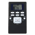 Mini Portable Stereo FM Radio Digital Clock Receiver for Meeting Simultaneous Interpretation Clip-on Radio w/ Earphone Lanyard. 