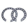 38 39/40 41 inch PVC Circle Sound Hole Rosette Inlay Sticker for Guitars Decor Black + Silver Sound Hole Rosette Sticker. 