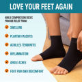 1Pair Nano Socks Neuropathy Socks Compression Sleeve For Ankle Swelling Plantar Fasciitis Sprain Neuropathy Nano Brace Women Men. 