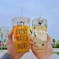 Glass Cup with Strew Juice drink jar. 