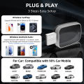 2 in 1 AI Box Mini Adapter Wired to Wireless Carplay&Android Auto Compatible with 99% of Cars Plug and Play WiFi Smart Dongle. 