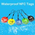 10pcs Ntag213 NFC Tag Lable Token With Rope RFID 13.56MHz 144 Bytes ISO14443A Epoxy Card 35mm Diameter For All NFC Enabled Phone. 