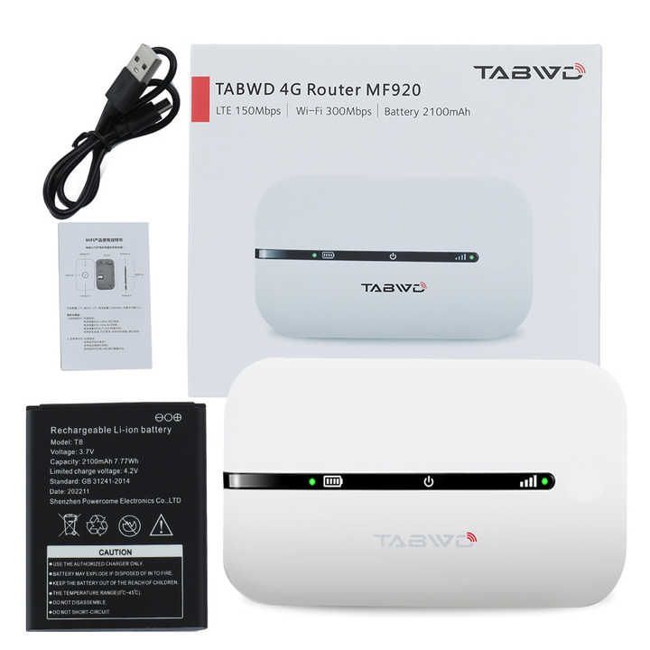 Rechargeable 2100 mAh LTE 4G Honestime's MF920 TAB WD POCKET ROUTER ...