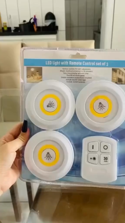 Smart LED Lights Wireless Cabinet Light Remote Control Dimmable Night Light Kitchen Bedroom Wardrobe Cabinet Lighting Wall Lamp