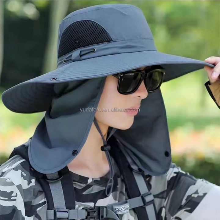 Adjustable%20Outdoor%20Fishing%20Cap%20With%20Face%20Mask%20Sunscreen%20UV%20Protection%20Breathable%20Foldable%20Men%20Women%20Hiking%20Camping%20Casual%20Hats%20-%20Image%203