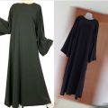Nidha abaya casual box abaya black color. 