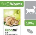 Drontal Deworming Tablet For Cats - 1 tablet. 