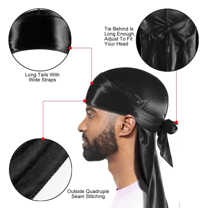 Men's%20Silk%20Durag%20Shower%20cap%20Bandana%20Silky%20Du%20Rag%20Doo%20Rag%20Long%20Tail%20Waves%20Cap%20-%20Image%206
