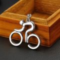 1pcs Sport Man Keychain Metal Bicycle Bike Cycling Riding Keyring  Key Chains Hanging Accessories. 