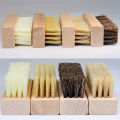 Useful Wood Handle Shoe Brush Polish Brush Plastic Hair Soft Pig Hair Brush Sneaker Shoe Cleaning Brush Laundry Brush. 