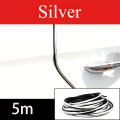 Car Door Edge Guards, 16ft Clear Chrome Universal U Shape  Sealed Door Edge Protection Fit for Most Car. 