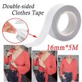 5M Waterproof Dress Cloth Tape Double-sided Secret Body Adhesive Breast Bra Strip Safe Transparent Clear Lingerie Tape.