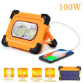 Lights4u solar LED emergency light solar power bank 100W LED solar cell spotlight portable emergency light USB charger. 